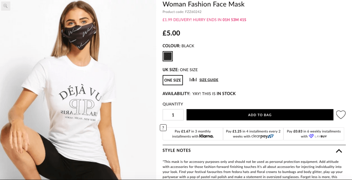 Coronavirus 'Fashion Masks' Set to Become 'Essential'
Pandemic Accessory in UK 1