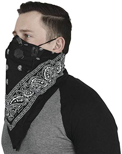 Atv/Utv Tek Pro Bandana Dust Mask Blk Bdmblk New