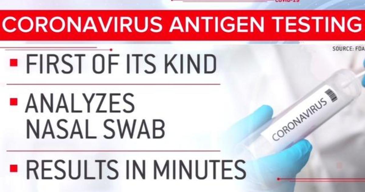 FDA approves first antigen test to detect the coronavirus
that provides results in minutes 1
