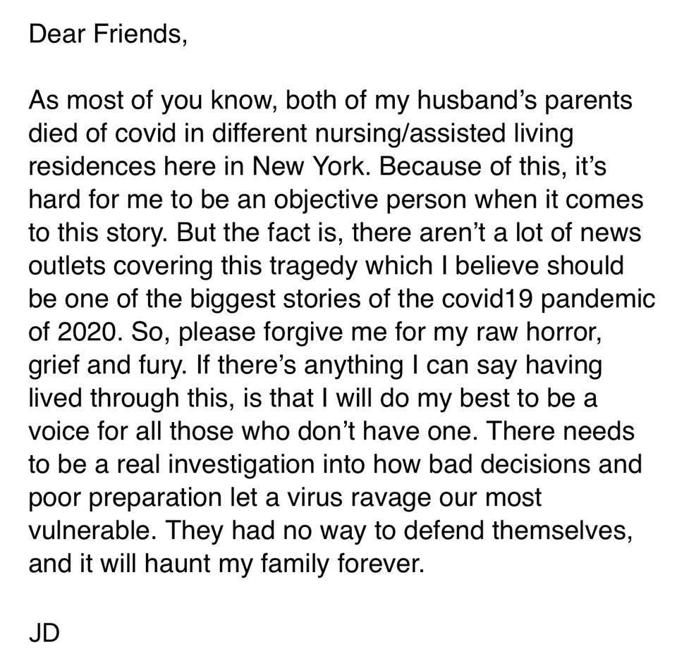 Fox News' Janice Dean Calls for Investigation Into COVID-19
Nursing Home Deaths 1