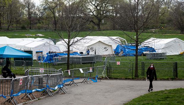 Field hospital for coronavirus patients in Central Park to
close 1