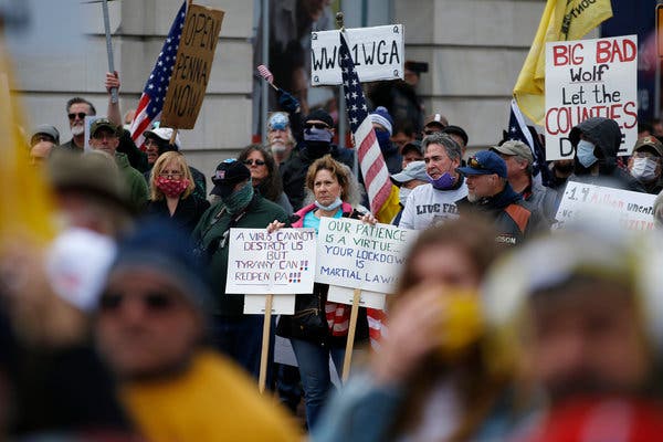 Coronavirus in Pennsylvania: G.O.P. Defiance of Lockdown Has
2020 Implications 1