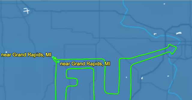 Michigan Pilot Gives an 'F U' Flyover to Democrat Gov.
Whitmer over Coronavirus Lockdown 1