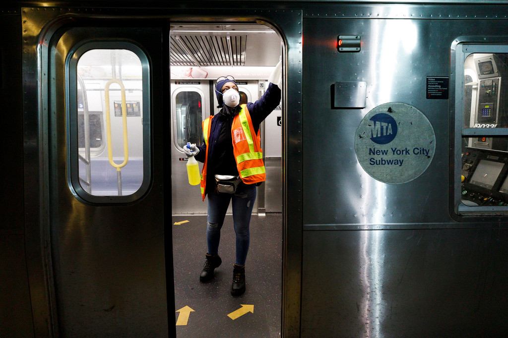 Subway riders struggle to social distance during coronavirus
deep clean 1