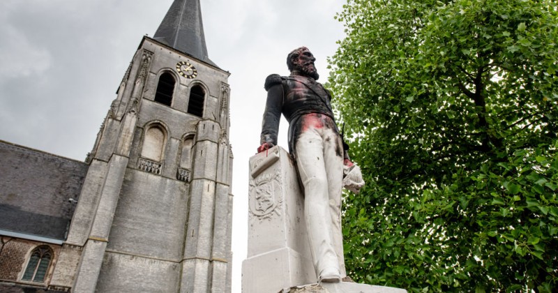 Belgian City Removes Statue of Longest Serving King After it
Was Defaced Black Lives Matter Protesters 1