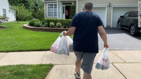 Since Covid-19 shut his business, he's made more than 500
shopping trips for senior citizens 1