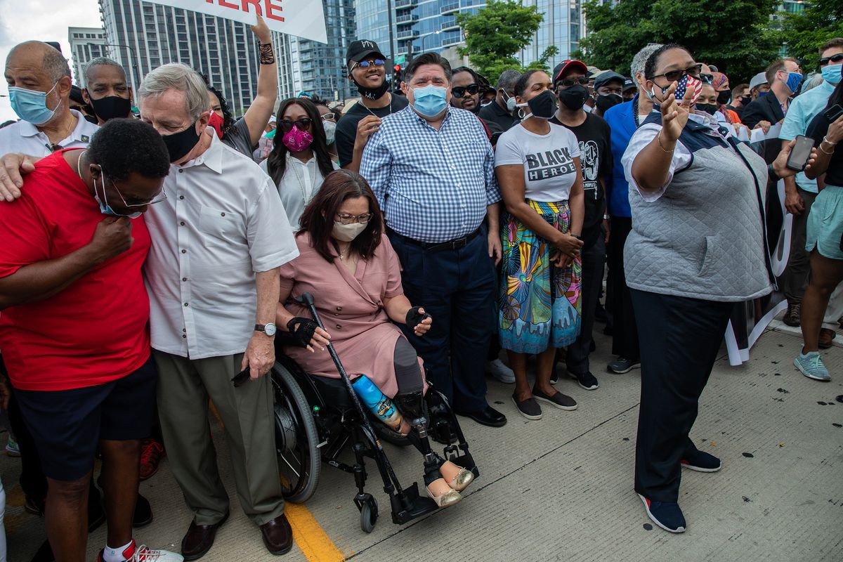 Illinois anti-abortion group sues Pritzker, claims COVID-19
gathering limits unconstitutional 1 Illinois anti-abortion group sues Pritzker, claims COVID-19
gathering limits unconstitutional 1