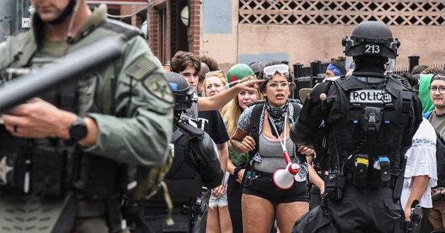 Portland Police: Protesters Tried to Burn Down Precinct with
Officers Inside While Setting Up Autonomous Zone 1