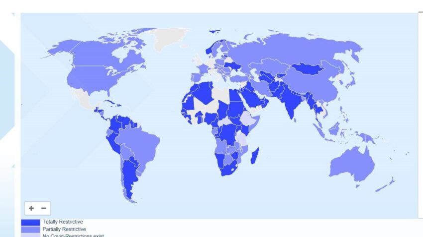 Planning a trip? This interactive world map of COVID-19
restrictions will help. 1