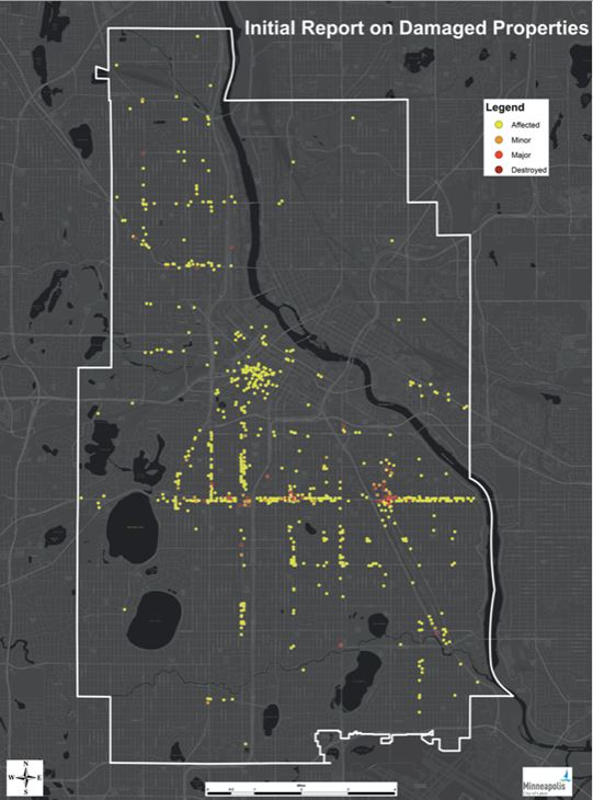 MAP: See the Destruction the George Floyd Riots Wreaked All
Over Minneapolis 1