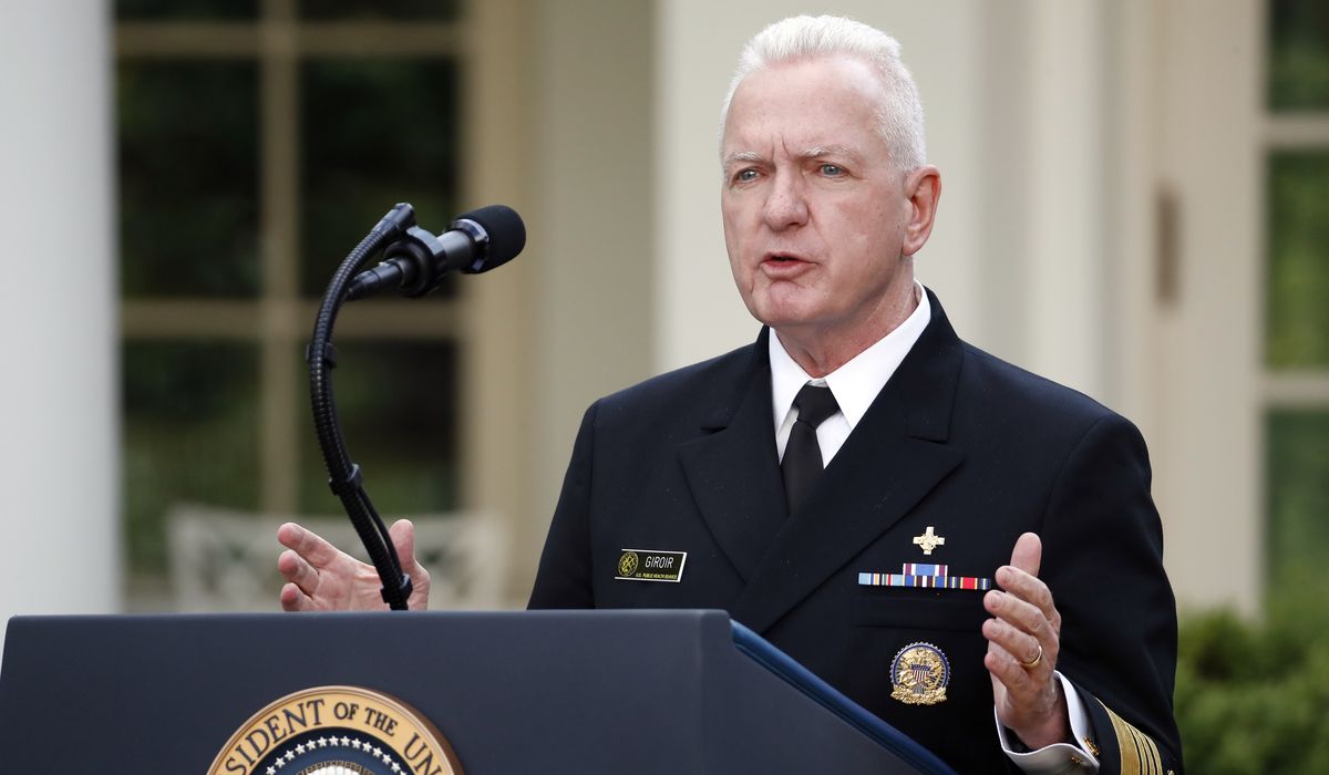 Adm. Brett Giroir, coronavirus 'testing czar,' to transition
back to HHS 1