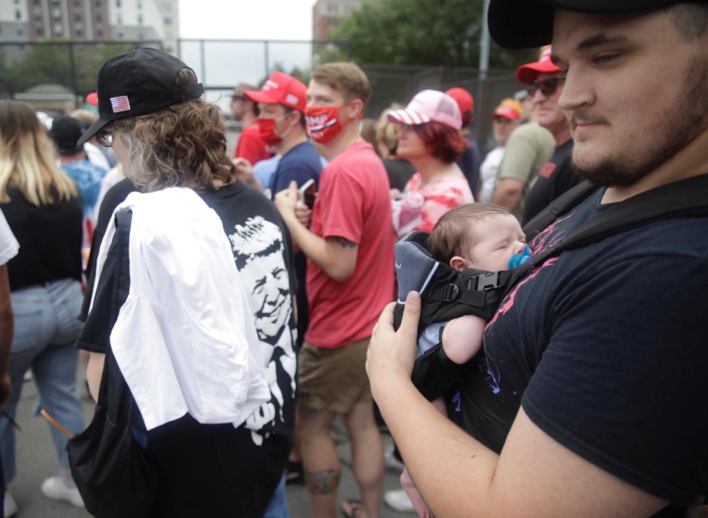 Trump supporters, protesters face off outside Oklahoma
rally 1