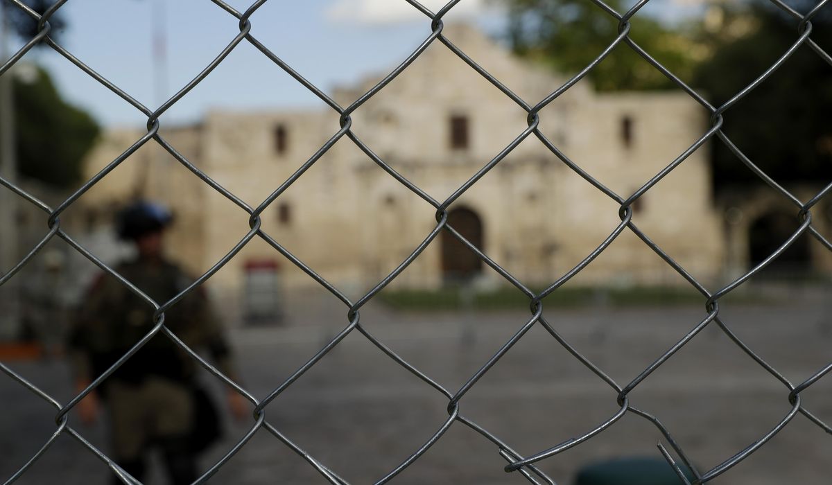 George P. Bush to protesters: 'Don't mess with the
Alamo' 1