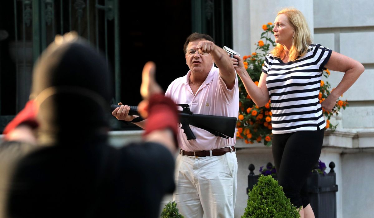 Mark and Patricia McCloskey, St. Louis couple who pulled
guns on protesters, back Black Lives Matter 1