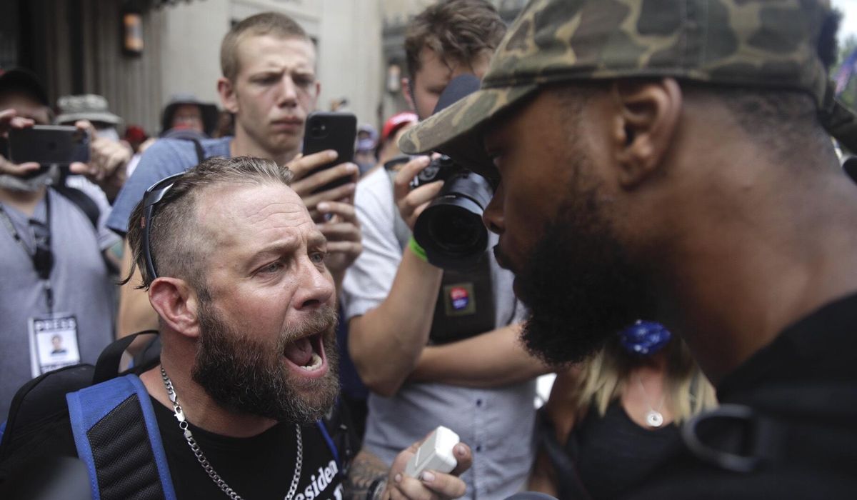 Anti-Trump protesters 'interfere' with president's rally,
force cancellation of outdoor speeches 1