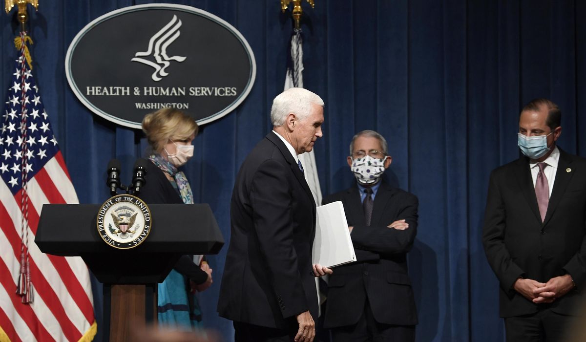 Coronavirus task force briefs — but not at White
House 1