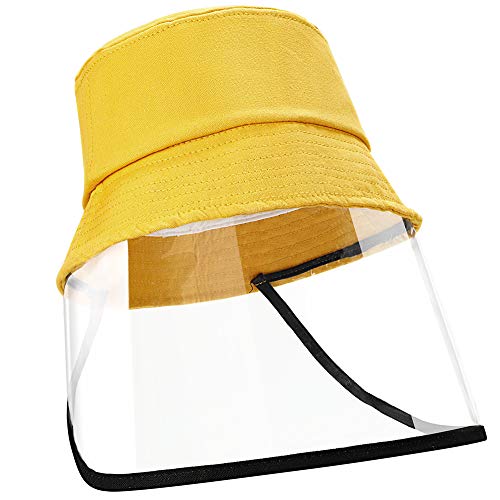 EXTSUD Dustproof Sunhat Cotton Packable Sun Hats Dust Proof Suitable for Kids 49-51cm Yellow