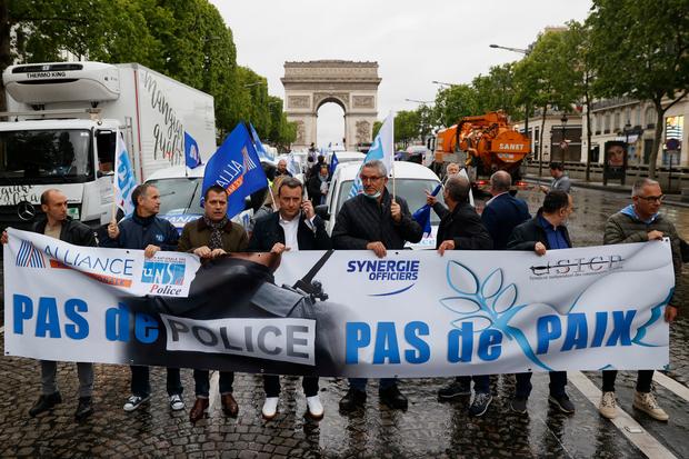 French police march to protest reforms aimed at addressing
racism 1