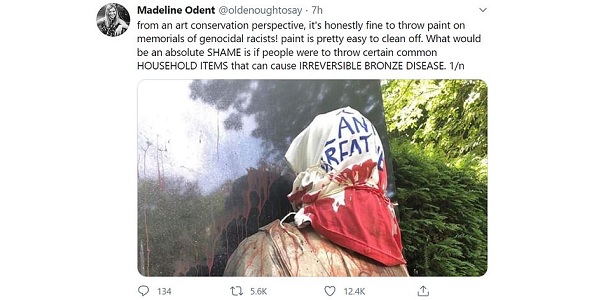Museum curator suggests rioters destroy 'racist' statues
with chemicals 1