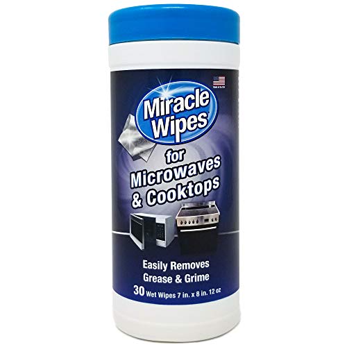MiracleWipes for Microwaves and Cooktops - Removes Food and Grime Buildup - (30 Count)