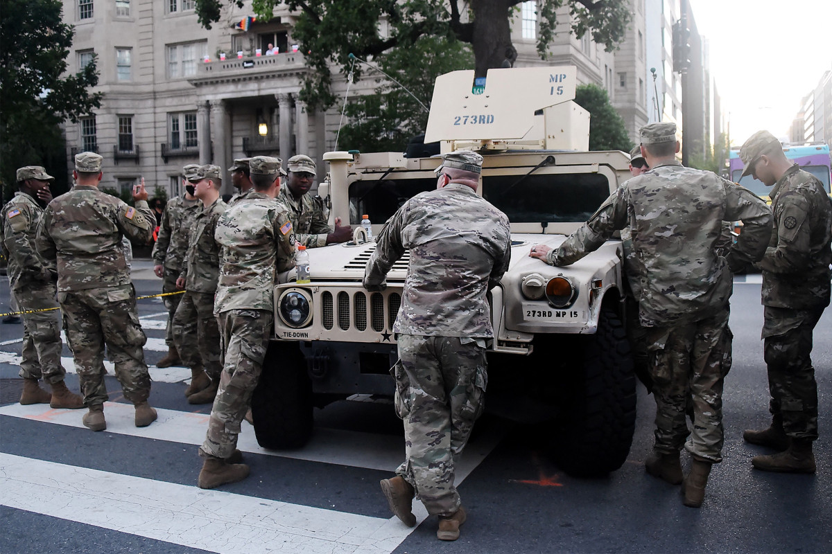 National Guard troops test positive for coronavirus amid
warnings of protest spike 1