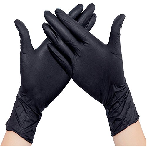 New Star Tattoo 10pcs Disposable Tattoo&Piercing Gloves Black Medium Nitrile Gloves