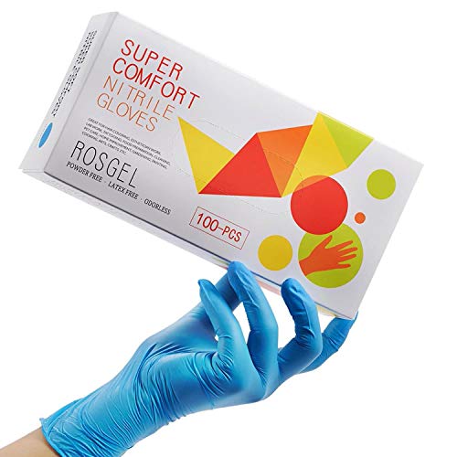 Nitrile Disposable Gloves, Latex Rubber Free, Powder Free, Disposable Gloves – Non Sterile, Food Safe, Textured, Convenient Dispenser Pack of 100 - Small