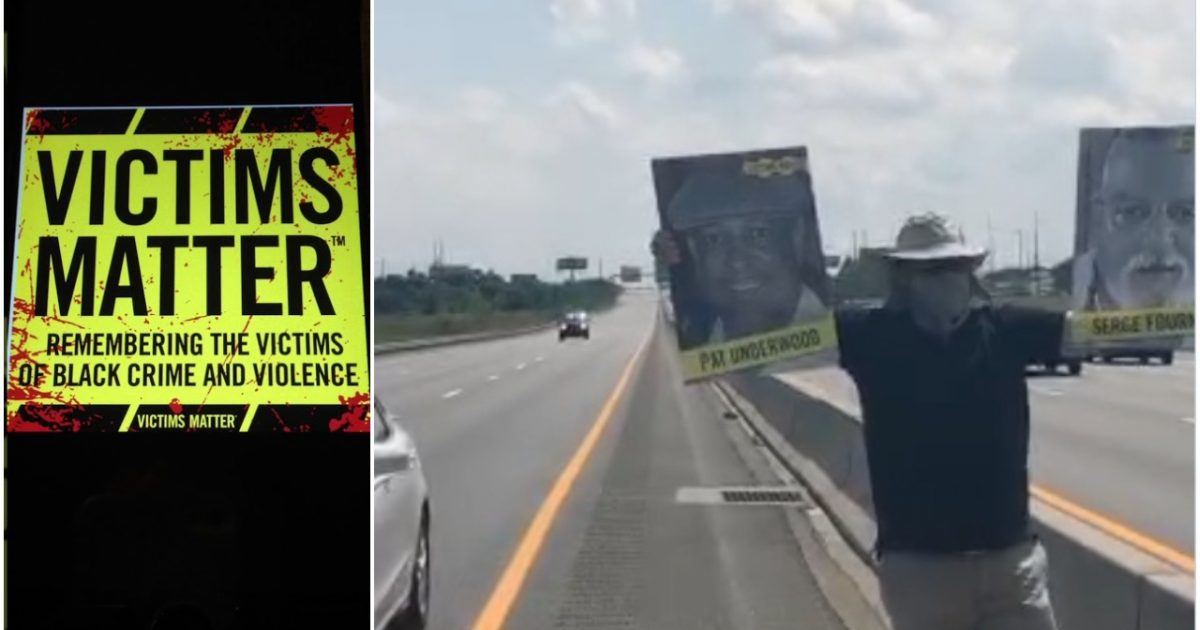 Protesters Stand on Highway in Delaware to Raise Awareness
for Victims of Black-on-White Violent Crime 1