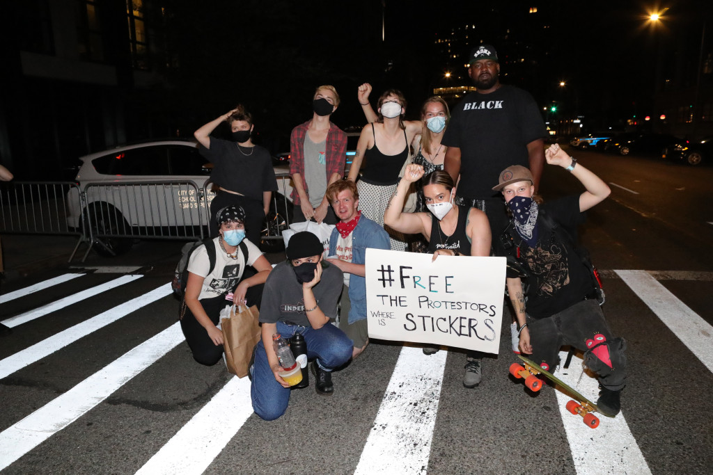 Teen protester freed after being shoved into unmarked NYPD
van 1