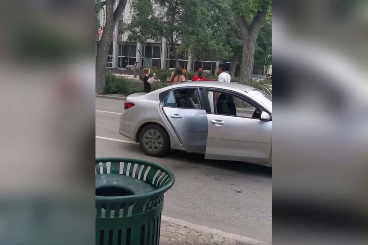Women attack Canadian Black Lives Matter protesters with
hockey stick 1