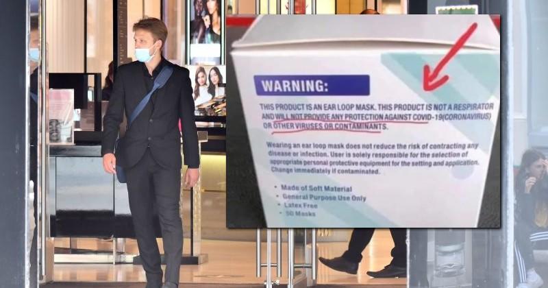 Face Masks Mandated By UK Government Specifically Say They
Don't Protect Against COVID-19 1