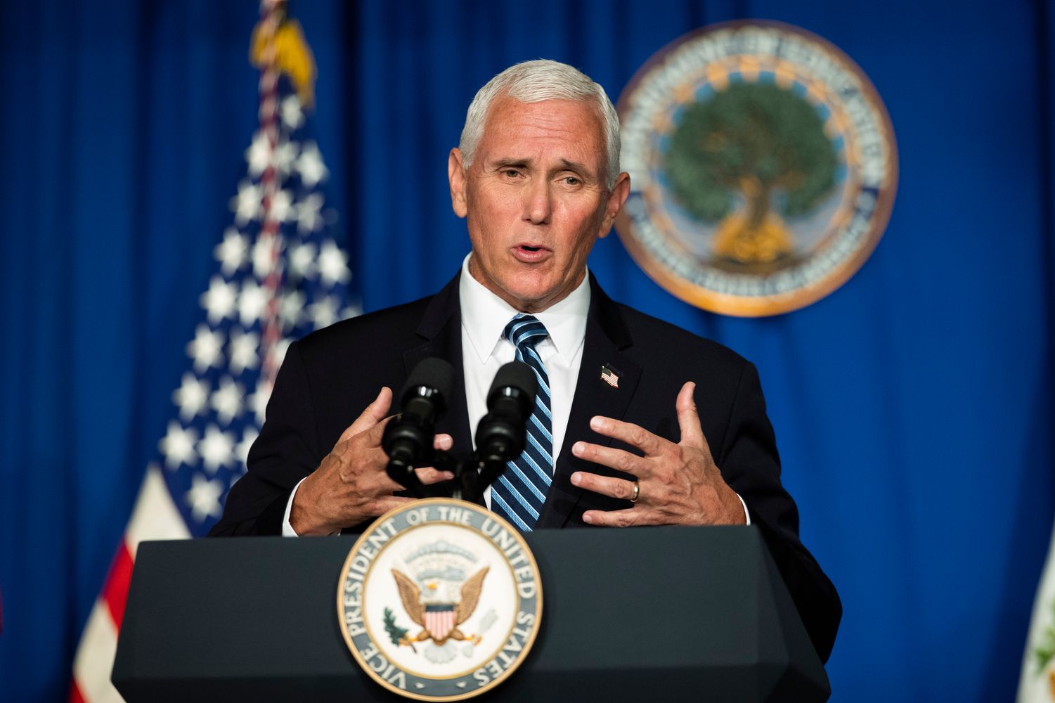 Pence touts progress in Covid-19 hot spots amid a surge of
cases 1