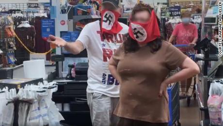 Her great-grandmother fought Nazis. She confronted people
who wore swastika masks 1