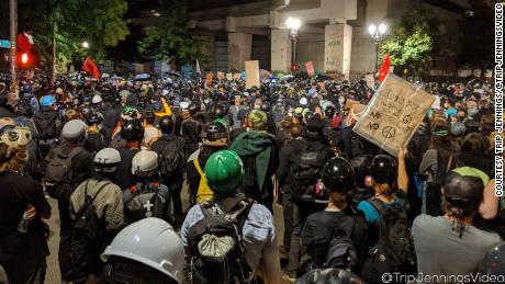 A photojournalist who was shot in the eye says it's not just
violent rioters being targeted in Portland 1