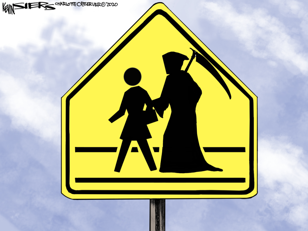 Cartoons: Record COVID-19 cases | Trump smears Fauci |
Schools plan for fall 1