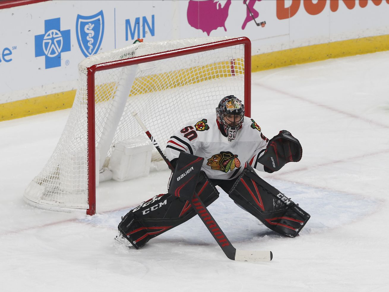 Corey Crawford joins Blackhawks practice, says he tested
positive for COVID-19 1
