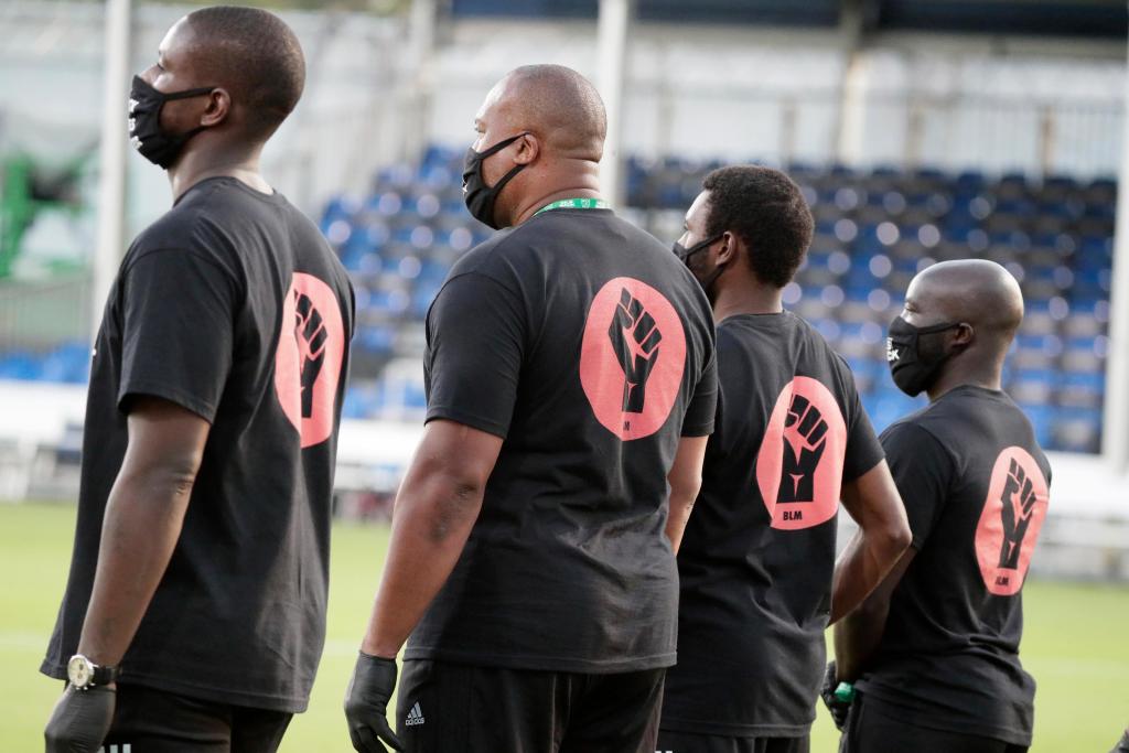 Black Players for Change lead protest at MLS is Back
tourney 1
