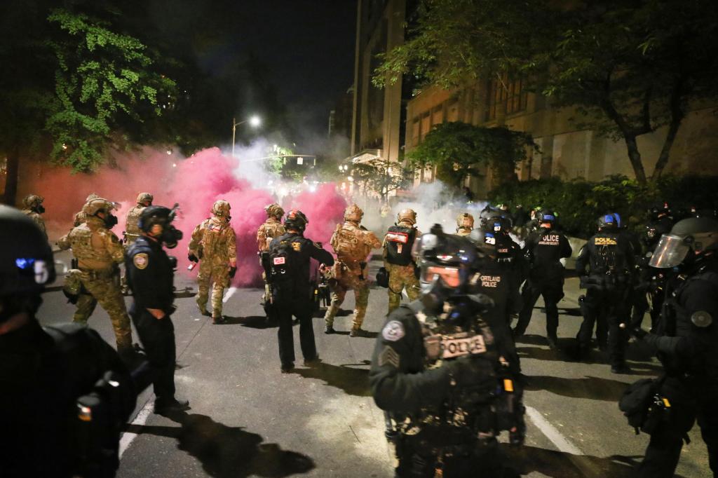 Oregon sues feds over Portland protests as unrest
continues 1
