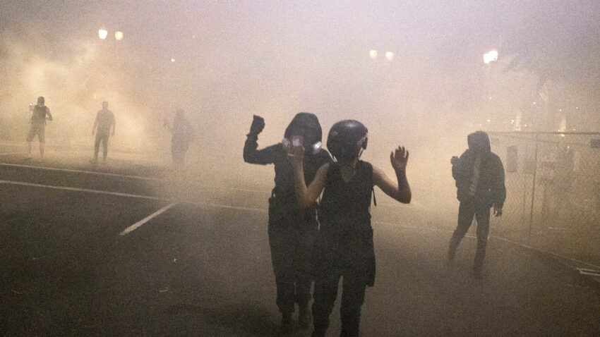 Protesters hit with gas as locals demand feds leave
Portland 1