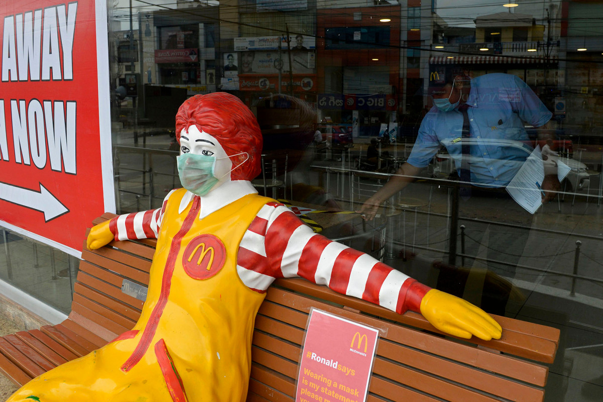 McDonald’s will require all customers to wear masks starting
next month 1
