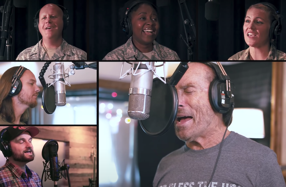 Lee Greenwood’s New ‘God Bless The USA’ Rendition Reaches
Peak Patriotism With Home Free And US Air Force 1