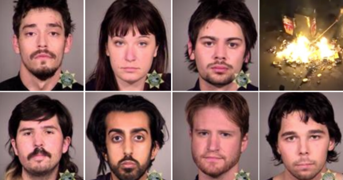 7 Antifa rioters charged with federal crimes after weekend
of violent unrest in Portland 1