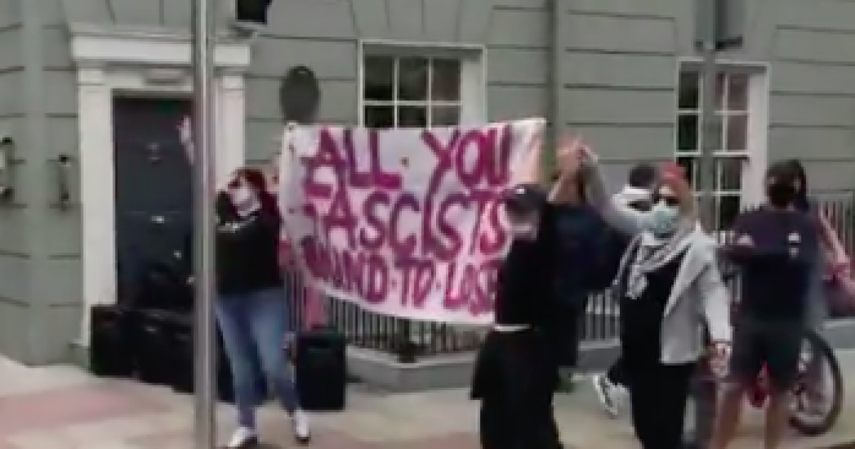 Unhinged Antifa Mob Attacks Anti-Pedophilia Protesters in
Ireland 1