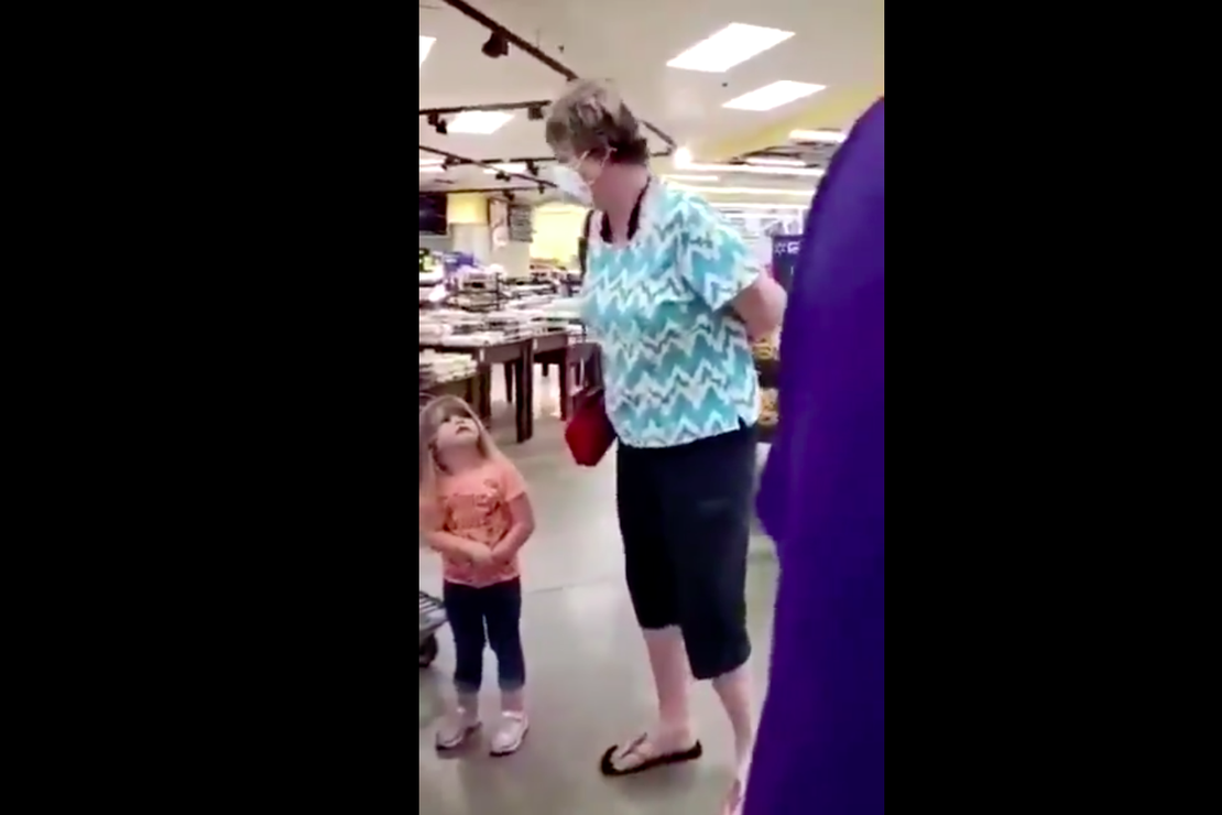UNREAL: Viral Video Shows Karen Wishing Death on Toddler for
Not Wearing a Mask 1 UNREAL: Viral Video Shows Karen Wishing Death on Toddler for
Not Wearing a Mask 1