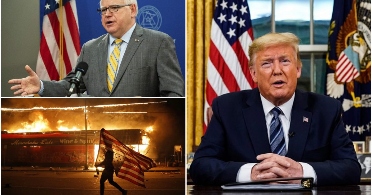 President Trump Shuts Down Minnesota Governor’s Demand for
$500 Million in Riot Repair Funds 1