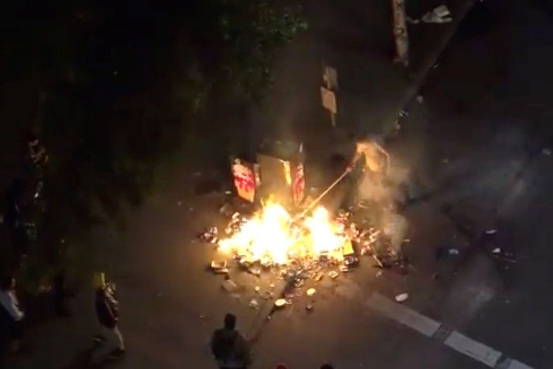 Antifa Rioters Set Off Explosive Fireworks Aimed at Portland
Courthouse 1