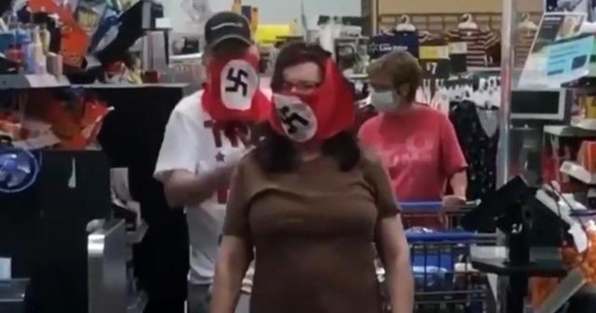 Man and woman seen wearing swastika face masks in
Minnesota 1