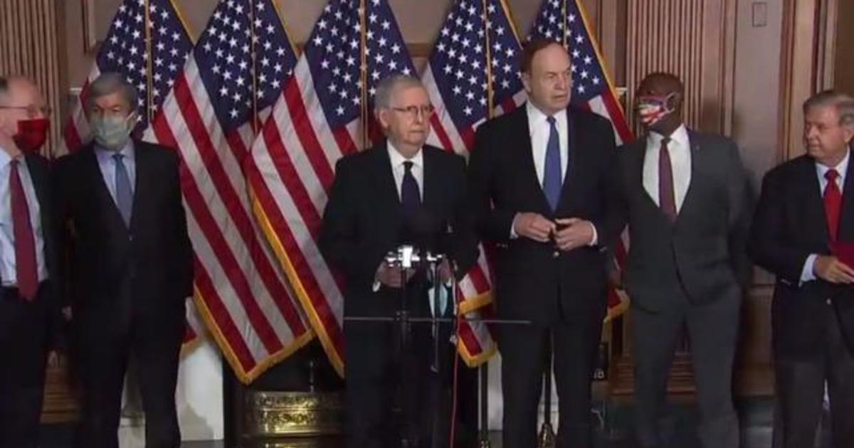 Senate Republicans release COVID-19 relief plan, as White
House adviser tests positive for virus 1
