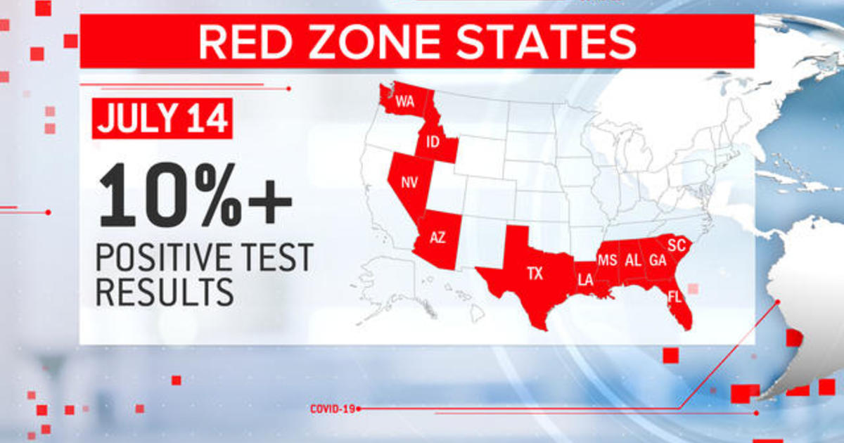 Coronavirus task force report highlights states in "red
zone" 1