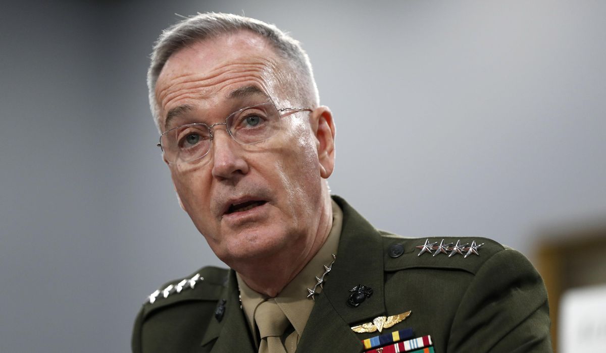 Former Joint Chiefs Chair Dunford withdraws consideration to
lead $500B COVID-19 relief commission 1